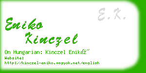 eniko kinczel business card